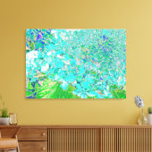 アクアエレガント&グリーンライムライトアジサイ詳細 キャンバスプリント (インサイチュ (リビング))