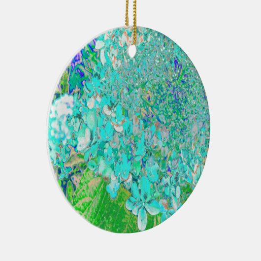 アクアエレガント&グリーンライムライトアジサイ詳細 セラミックオーナメント (右)