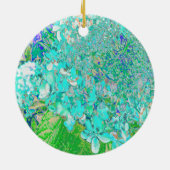 アクアエレガント&グリーンライムライトアジサイ詳細 セラミックオーナメント (裏面)