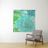 アクアエレガント&グリーンライムライトアジサイ詳細 タペストリー (インサイチュ(横))