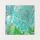 アクアエレガント&グリーンライムライトアジサイ詳細 タペストリー (正面)