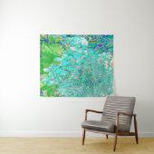 アクアエレガント&グリーンライムライトアジサイ詳細 タペストリー (インサイチュ(横))