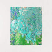 アクアエレガント&グリーンライムライトアジサイ詳細 タペストリー (正面)