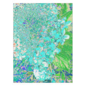 アクアエレガント&グリーンライムライトアジサイ詳細 テーブルクロス (正面)