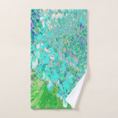 アクアエレガント&グリーンライムライトアジサイ詳細 バスタオルセット (ハンドタオル)