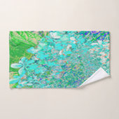 アクアエレガント&グリーンライムライトアジサイ詳細 バスタオルセット (ハンドタオル)