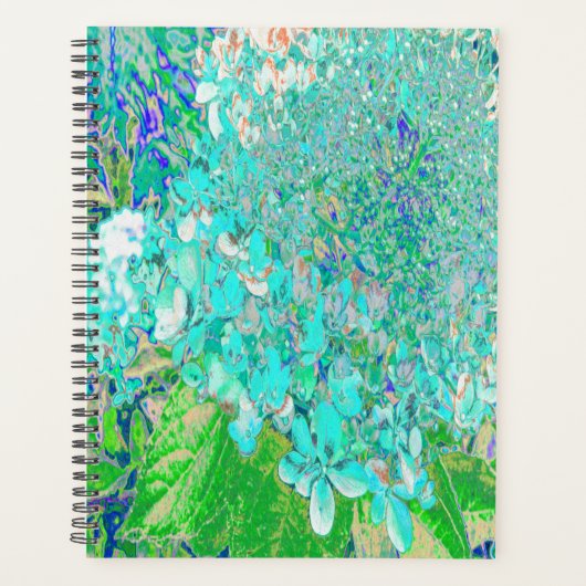 アクアエレガント&グリーンライムライトアジサイ詳細 プランナー手帳 (正面)