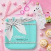 アクアエレガント ティファニー パールズ ファンシー パーティー テーブルウェア ペーパープレート (パーティー)