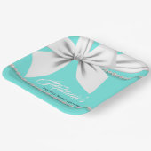 アクアエレガント ティファニー パール ファンシー ベイビー シャワー ペーパープレート (傾斜あり)