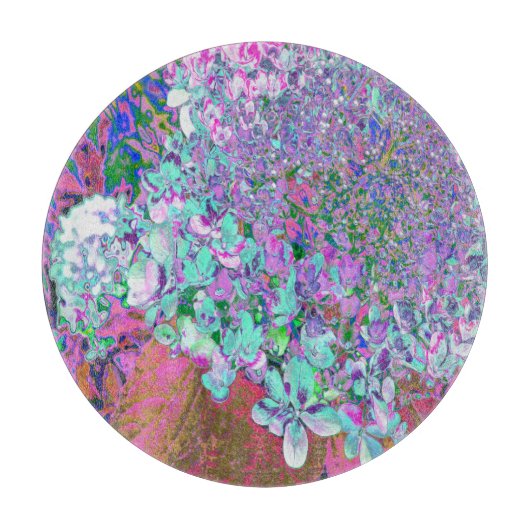 アクアエレガント&パープルライムライトアジサイ詳細 カッティングボード (正面)