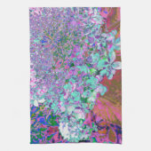 アクアエレガント&パープルライムライトアジサイ詳細 キッチンタオル (縦)