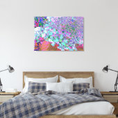 アクアエレガント&パープルライムライトアジサイ詳細 キャンバスプリント (インサイチュ (寝室))