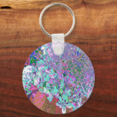 アクアエレガント&パープルライムライトアジサイ詳細 キーホルダー (正面)