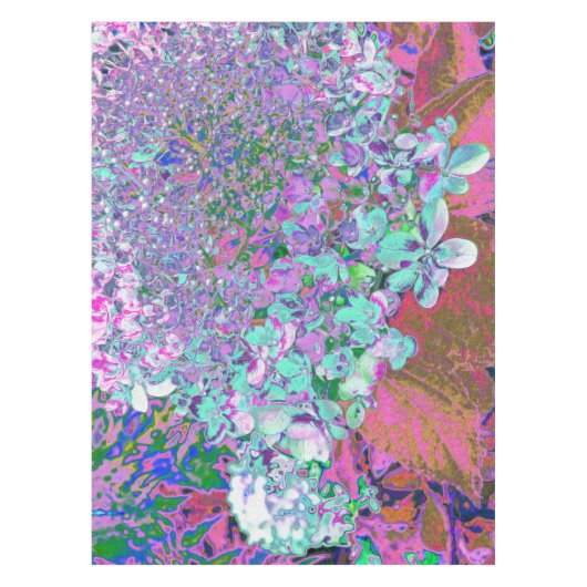 アクアエレガント&パープルライムライトアジサイ詳細 テーブルクロス (正面)