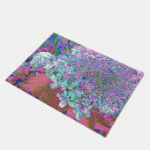 アクアエレガント&パープルライムライトアジサイ詳細 ドアマット (アングル)