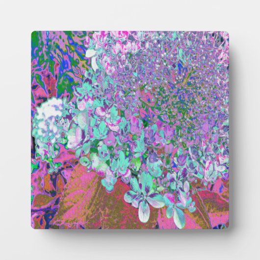 アクアエレガント&パープルライムライトアジサイ詳細 フォトプラーク (正面)