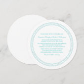 アクアエンカールドラウンドウェディング招待 招待状 (正面/裏面)