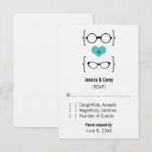 アクアオタク系のグラス応答カード 出欠カード (正面/裏面)