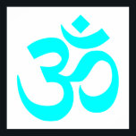 アクアオブジェクトモデル記号 ポスター<br><div class="desc">白シンプルのアクアオブジェクトモデル記号。背景色を変更できる。色もしコード00FFFFをカスタマイズ文字して追加したい。</div>