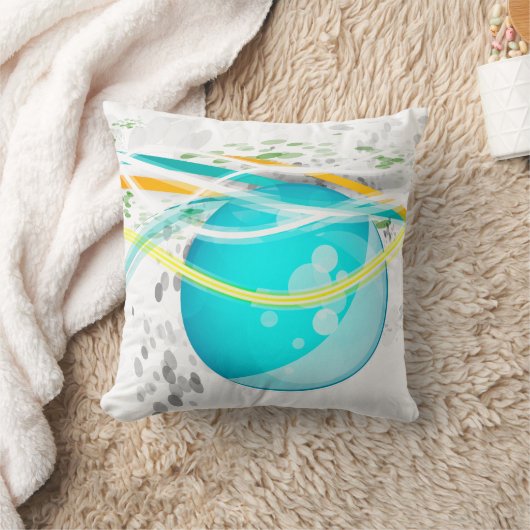 アクアオルブ抽象芸術アメリカンMoJo枕 クッション (ブランケット)