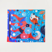 アクアオレンジカニン タペストリー (正面(横))