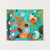 アクアオレンジカニン タペストリー (正面(横))