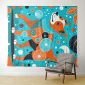 アクアオレンジカニン タペストリー (インサイチュ(横))