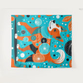 アクアオレンジカニン タペストリー (正面(横))