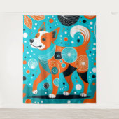 アクアオレンジカニン タペストリー (正面)