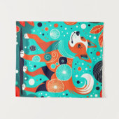 アクアオレンジカニン タペストリー (正面(横))