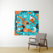 アクアオレンジカニン タペストリー (インサイチュ(横))