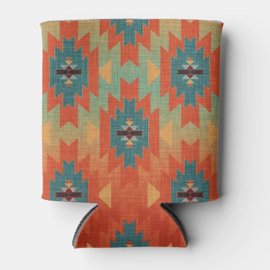 アクアオレンジサウグラデーションサウススタイルクーラーボックス 缶クーラー (正面)