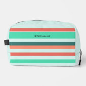 アクアオレンジストライプのパターモダンン ドップキット (正面)