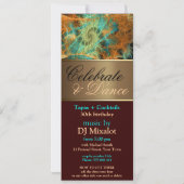 アクアオレンジスワールバースデーパーティーの招待 招待状 (裏面)