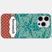 アクアオレンジターコイズモロッコイパーソナライズされたホン Case-Mate iPhoneケース (裏面 (横))