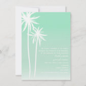 アクアオンブレパームツリーズビーチ結婚式招待状 招待状 (正面)
