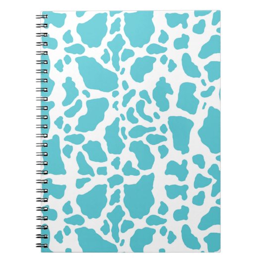 アクアカウスポットアニマルプリントパターン ノートブック (正面)