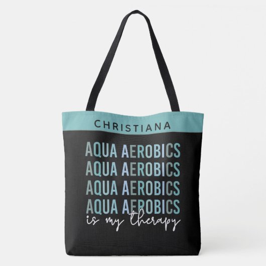アクアカスタムエアロビクスは私のセラピーウォーターエアロビクス トートバッグ (裏面)