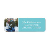 アクアカスタムフォトホリデー差出人住所 ラベル (正面)