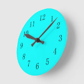 アクアカッコいいブルーキッチンウォールクロック ラウンド壁時計 (傾斜)