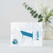 アクアカメ結婚ラブテーブル番号 ポストカード (スタンド正面)