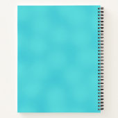 アクアカラフルで明るいエジプトのスカラブビートル ノートブック (裏面)