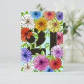 アクアカラフルブルーフローラハッピー21stバースデーカード (スタンド正面)