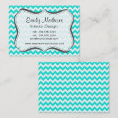 アクアカラーシェブロン;ジグザグ 名刺 (正面/裏面)