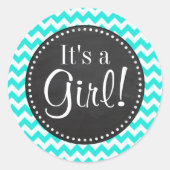 アクアカラーシェブロン;ヴィンテージシャルボードルック ラウンドシール (正面)