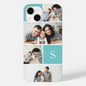 アクアカラーブロックフォトコラージュ&モノグラム Case-Mate iPhoneケース (裏面)