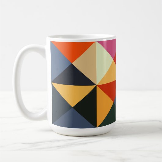 アクアカラーブロック抽象芸術スタイルマグカップ コーヒーマグカップ (左)