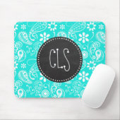 アクアカラーペイズリー;フローラ;レトロChalkboard マウスパッド (マウス)