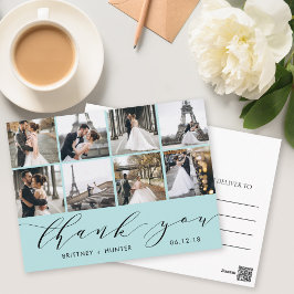 アクアカリグラフィースクリプト8枚写真サンクスハートポストカード ポストカード