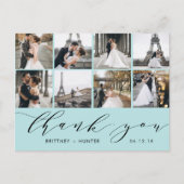 アクアカリグラフィースクリプト8枚写真サンクスハートポストカード ポストカード (正面)